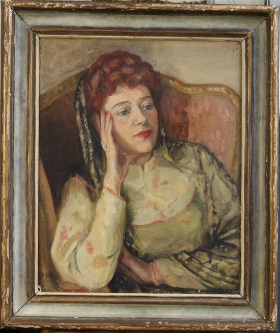 R.L. Jeltes Portrait of Mrs Walter Bateson 20 x 16in.